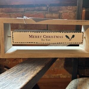Vicky Yorke Christmas Holiday Wood Flip Sayings Sign